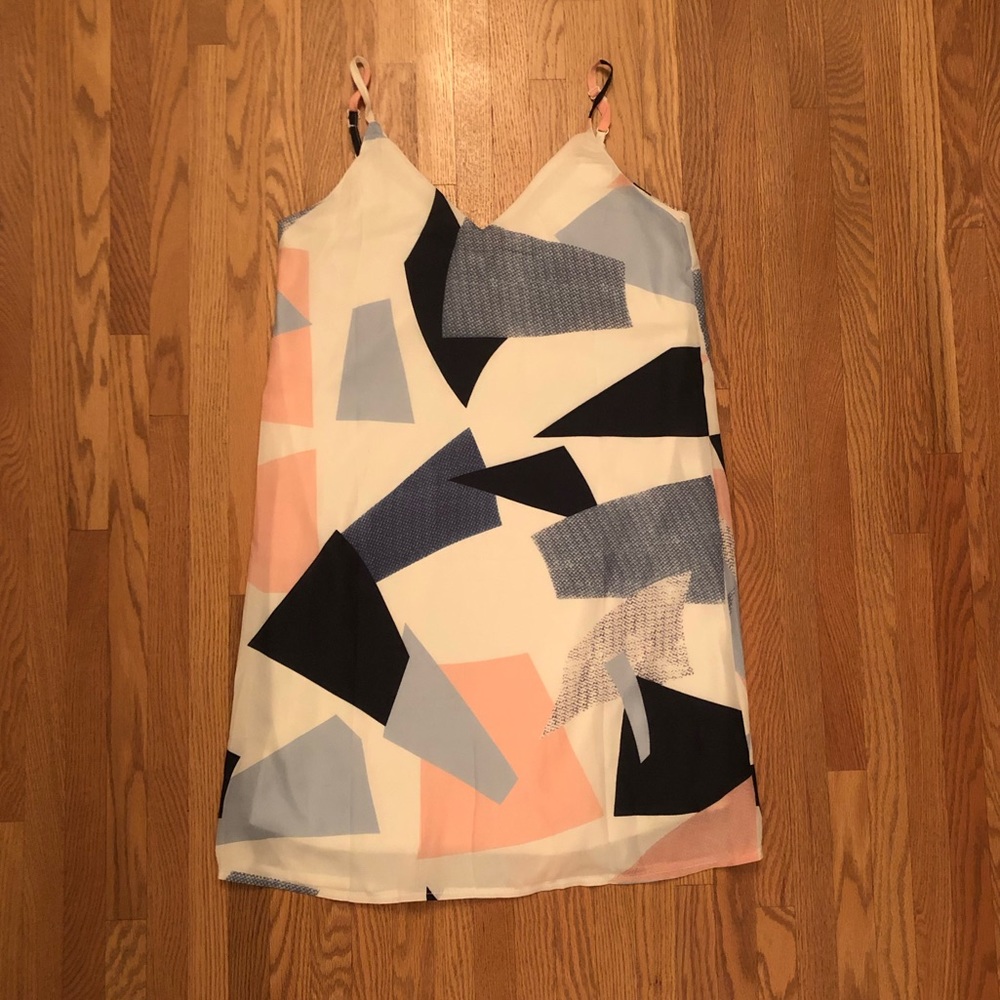 Slip geometric dress